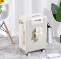 Stylish Luggage w/ Cup Holder and Password Protected TSA Approved Lock