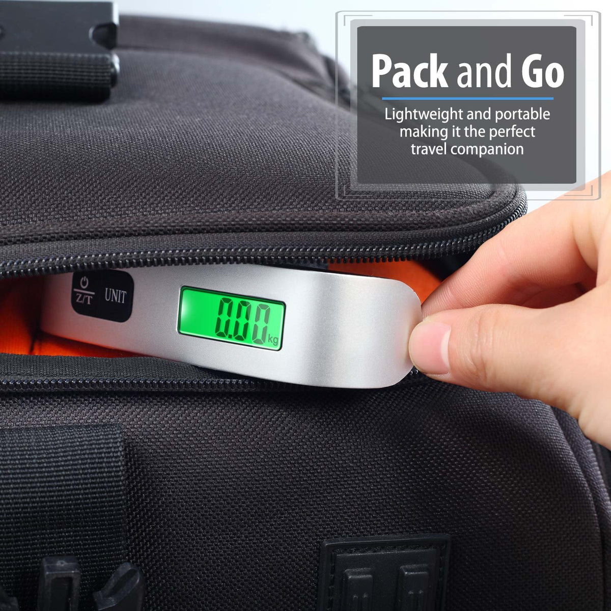 Digital Luggage Scale, 110Lbs Suitcase Baggage Scale, 2 Pack Silver