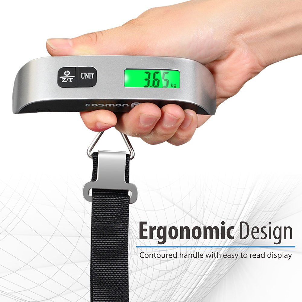 Digital Luggage Scale, 110Lbs Suitcase Baggage Scale, 2 Pack Silver