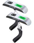 Digital Luggage Scale, 110Lbs Suitcase Baggage Scale, 2 Pack Silver