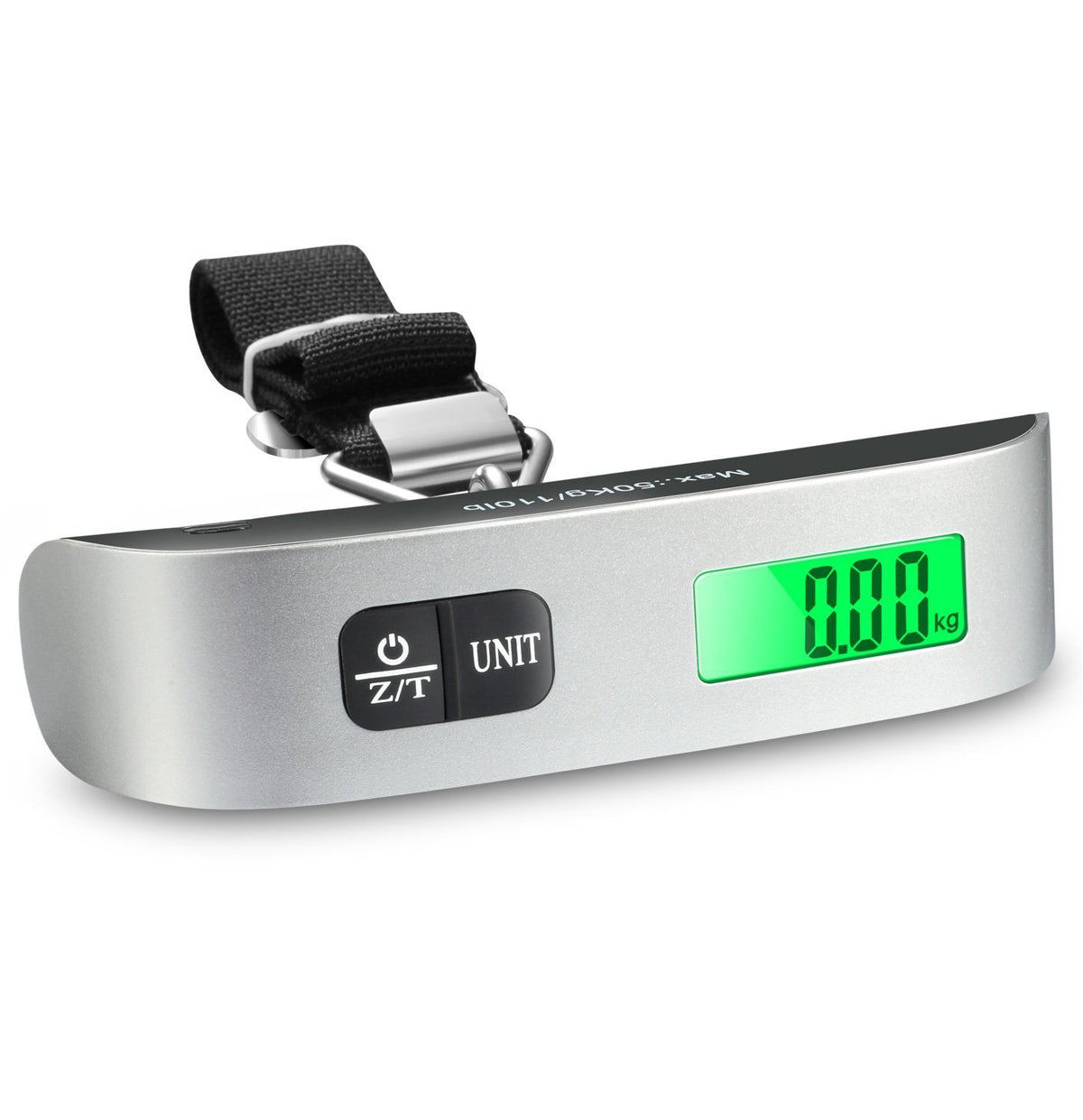 Digital Luggage Scale, 110Lbs Suitcase Baggage Scale, 2 Pack Silver