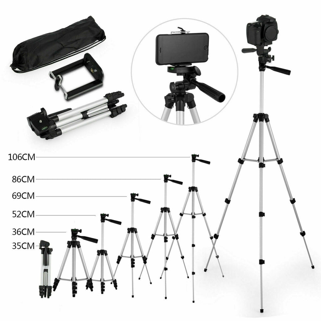 Professional Camera Tripod Mount For iPhone Samsung + Bag