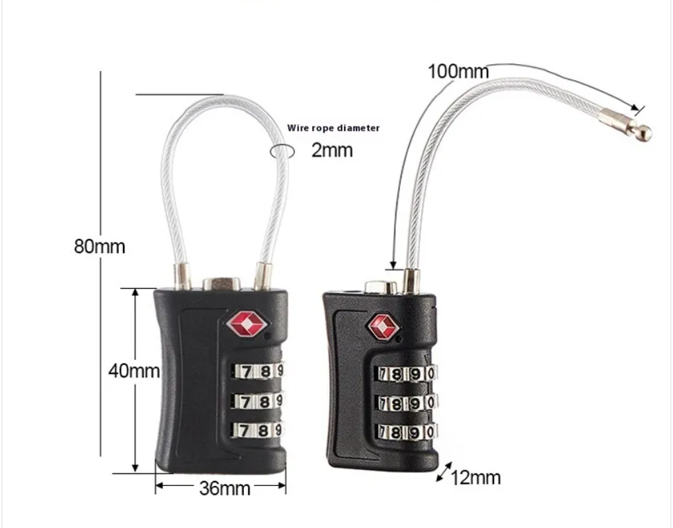 TSA-Approved Luggage Lock, Locker Lock