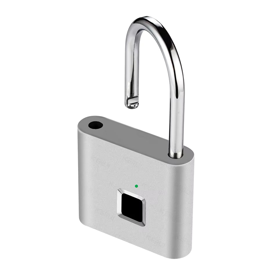Keyless USB Charging Fingerprint Lock Smart Padlock Waterproof Door Lock 0.2Sec Unlock Portable Anti-Theft Padlock Zinc