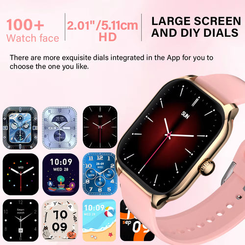 2.01" Bluetooth Travel Fitness Smartwatch